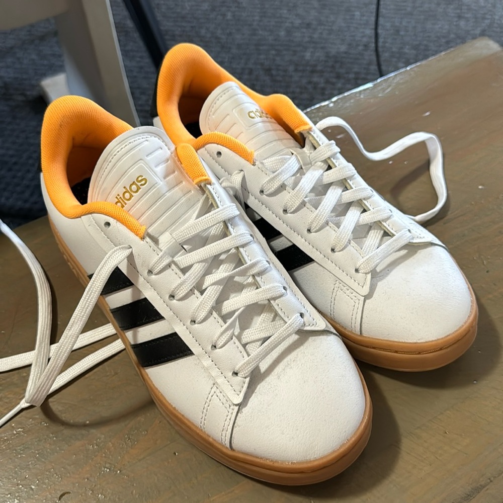 adidas White and Orange Sneakers